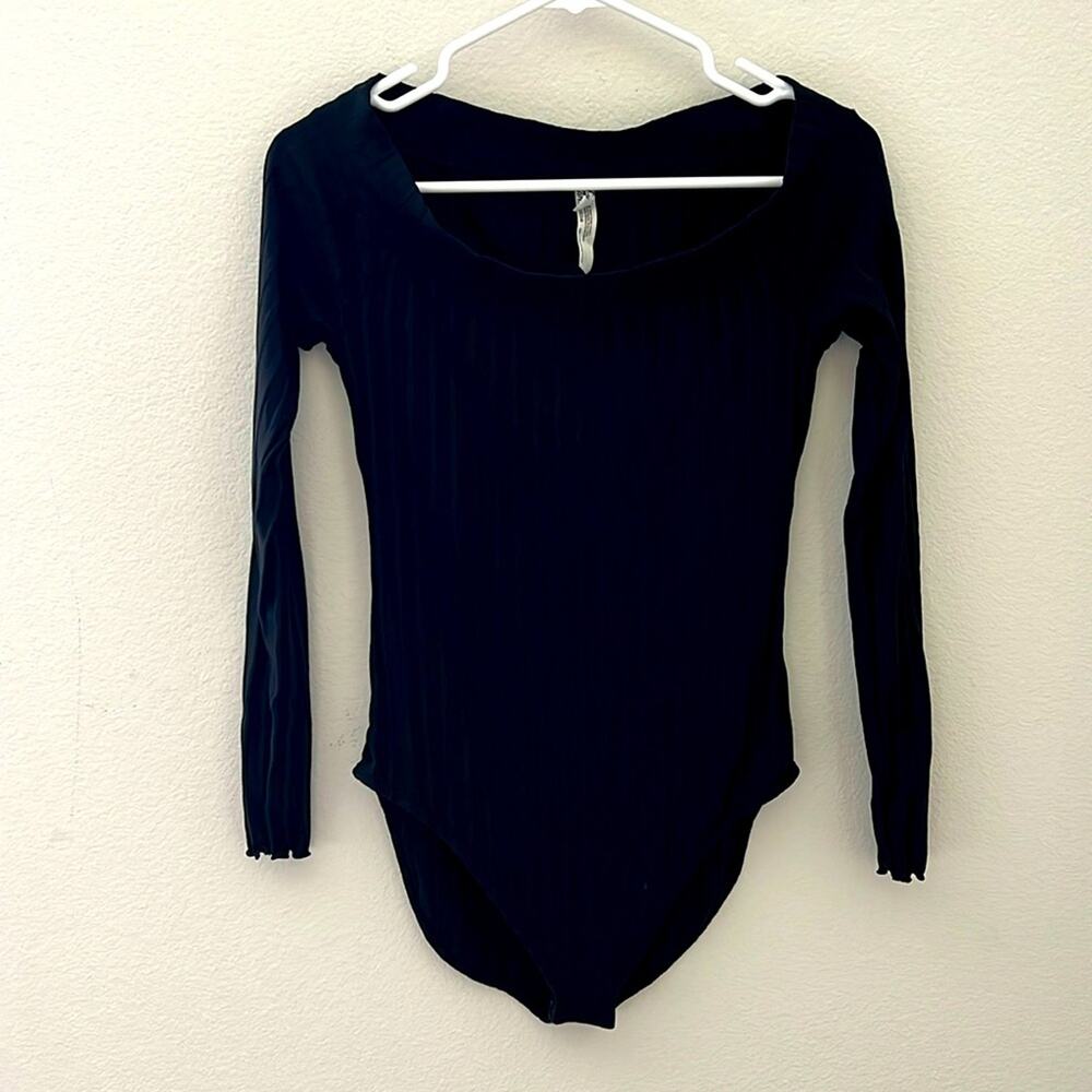 Free People‎ Ribbed Boat Neck Bodysuit | Size Small